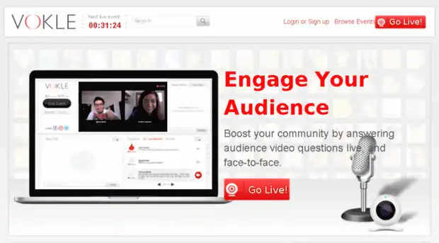 Vokle.com home page screenshot